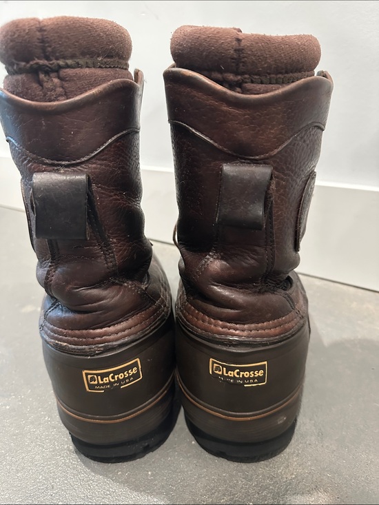 Men\'s Lined LaCrosse Brown Waterproof Work Boots - see notes about sizing main image 7